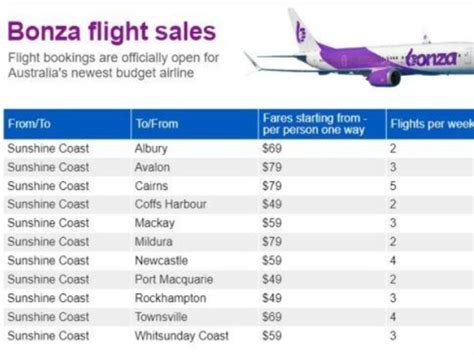 bonza airlines website baggage policy